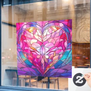 Valentine Hearts Window Cling