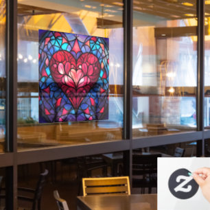 Valentine Hearts Window Cling