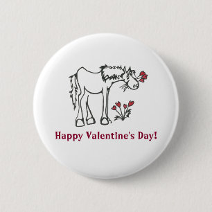 Valentine Horse Custom Message Button