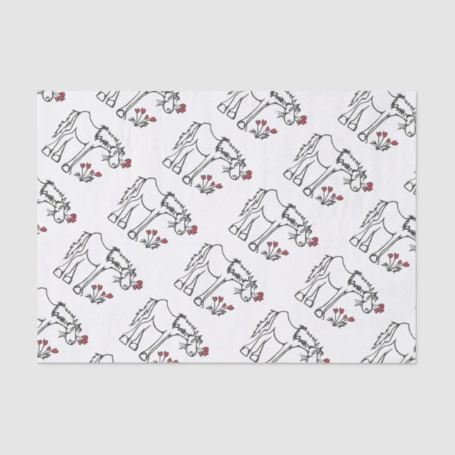 Valentine Horse Tissue Paper (Front)