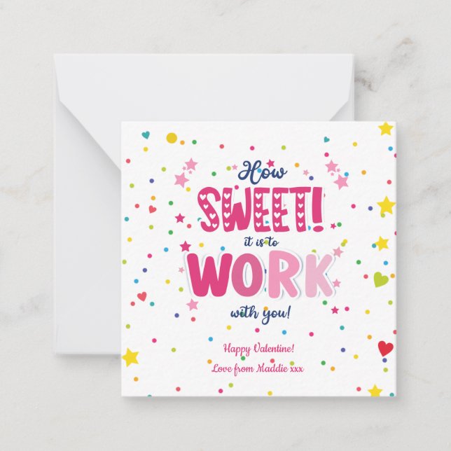 Valentine – How Sweet It Is Working With you Card (Front)