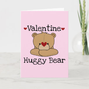 Valentine Huggy Bear Greeting Card