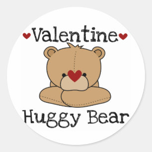 Valentine Huggy Bear Stickers