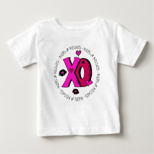 Valentine Hugs and Kisses Baby T-Shirt