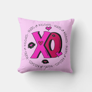 Valentine Hugs and Kisses Cushion