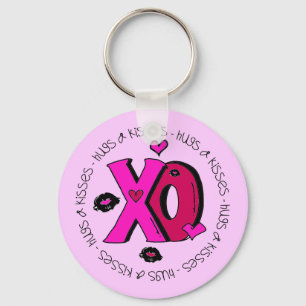 Valentine Hugs and Kisses Key Ring