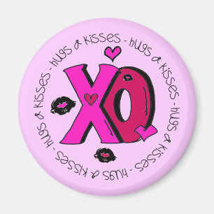 Valentine Hugs and Kisses Magnet