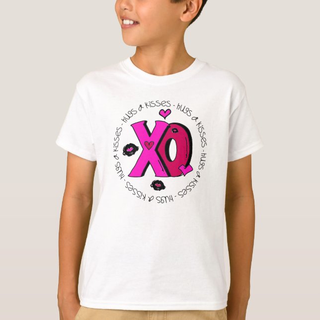 Valentine Hugs and Kisses T-Shirt (Front)