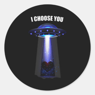 Valentine I Choose You Classic Round Sticker