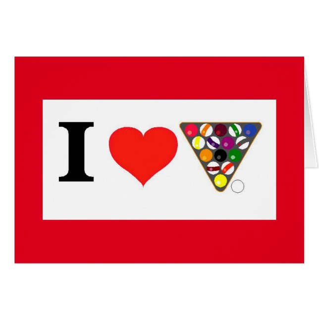 Valentine I Love Pool and You (Front Horizontal)