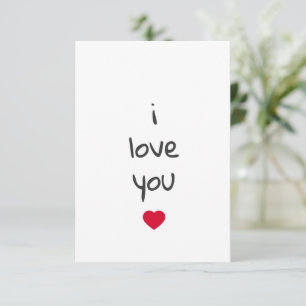 Valentine I Love You Heart Card
