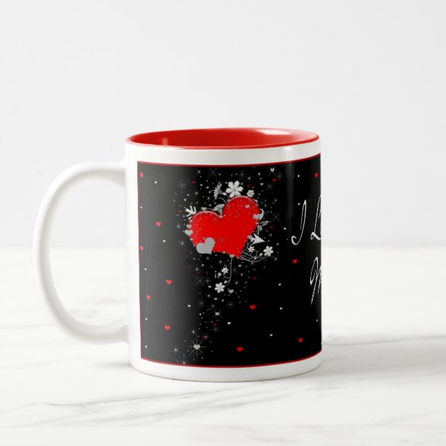 VALENTINE - I LOVE YOU MORE - HEARTS MUG (Left)