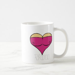 Valentine I Love You With Big My Big Breast Heart  Coffee Mug