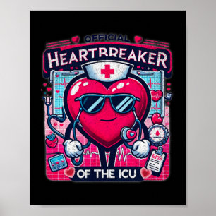 Valentine Icu Nurse Heartbreaker - Playful Nurse I Poster