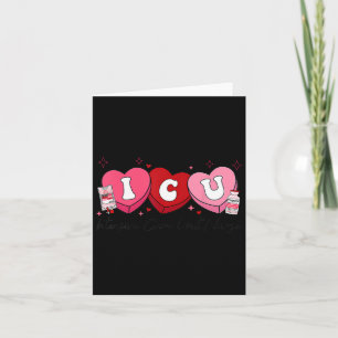 Valentine Icu Nurse Retro Intensive Care Unit Nurs Card