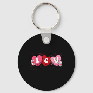 Valentine Icu Nurse Retro Intensive Care Unit Nurs Key Ring