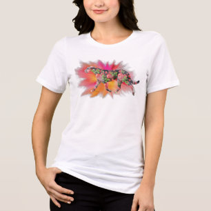 Valentine Irish Wolfhound splash of colour Tri-Blend Shirt