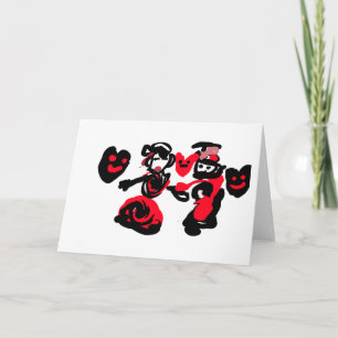 Valentine jolly dance card
