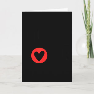 Valentine Just Love Black And Red  Card