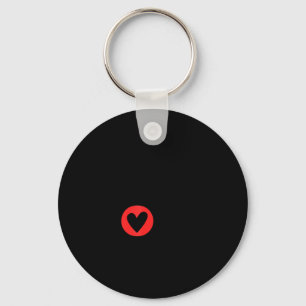 Valentine Just Love Black And Red  Key Ring