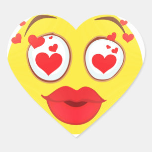 Valentine kiss Emoji Heart Sticker