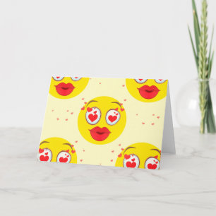 Valentine kiss Emoji Holiday Card