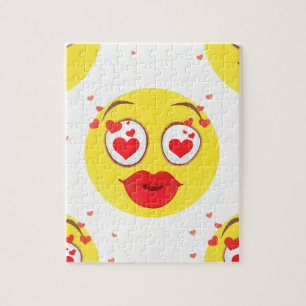 Valentine kiss Emoji Jigsaw Puzzle