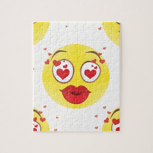 Valentine kiss Emoji Jigsaw Puzzle (Vertical)
