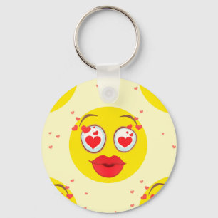 Valentine kiss Emoji Key Ring