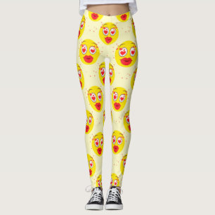 Valentine kiss Emoji leggeings Leggings