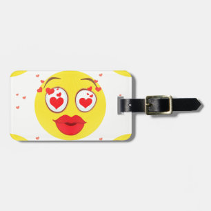 Valentine kiss Emoji Luggage Tag