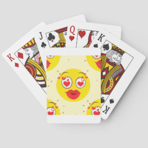 Valentine kiss Emoji Playing Cards