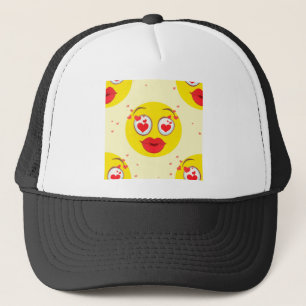Valentine kiss Emoji Trucker Hat
