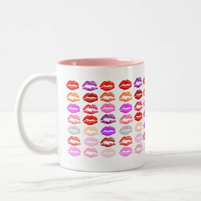 Valentine Kisses- Beverage Mug (Left)
