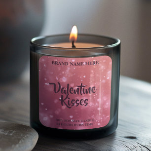 Valentine Kisses Chic Valentine Candle Sticker