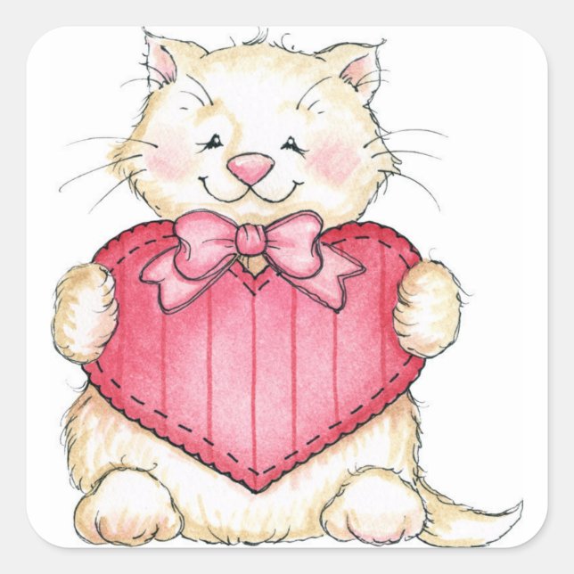 Valentine Kitten - Stickers (Front)