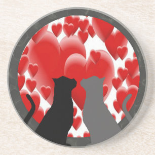 Valentine Kitties Coaster