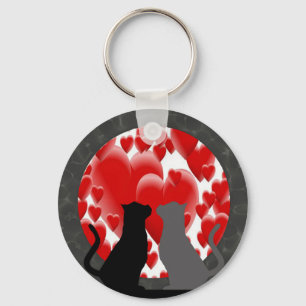 Valentine Kitties Key Ring