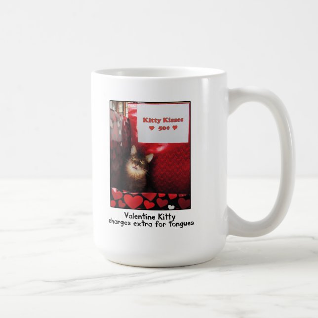 Valentine Kitty Kissing Booth Mug (Right)