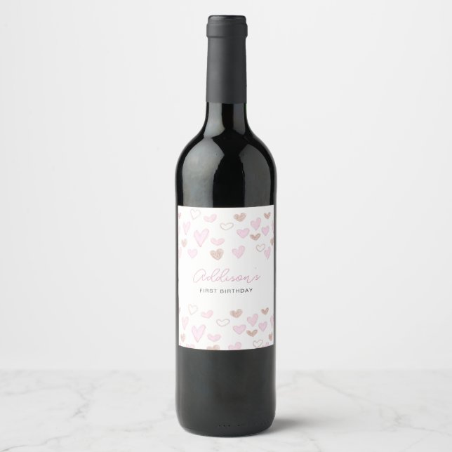 valentine label, valentine wine label,  label (Front)