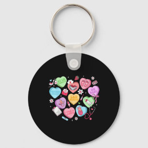 Valentine Labor And Delivery Nurse Heart Girl Wome Key Ring