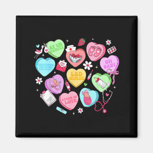 Valentine Labor And Delivery Nurse Heart Girl Wome Magnet