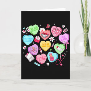 Valentine Labour And Delivery Nurse Heart Girl Wom Card