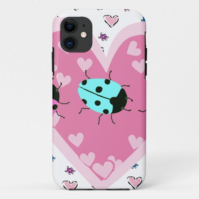 VALENTINE LADYBUGS Case-Mate iPhone CASE (Back)