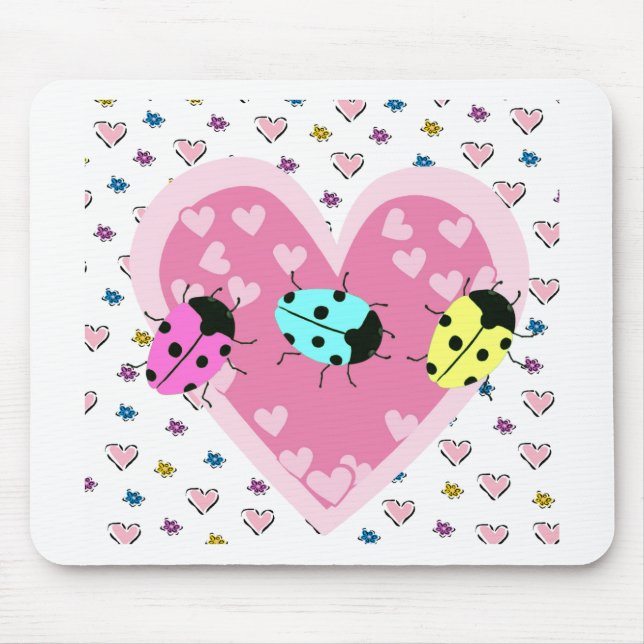 VALENTINE LADYBUGS MOUSE PAD (Front)