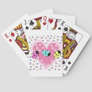 VALENTINE LADYBUGS PLAYING CARDS
