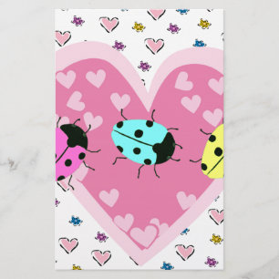 VALENTINE LADYBUGS STATIONERY
