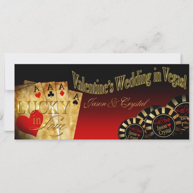 Valentine LINEN Las Vegas Deluxe Jason Crystal Red Holiday Card (Front)