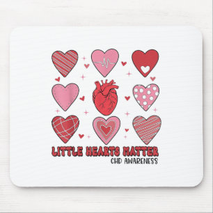 Valentine Little Hearts Chd Awareness, Heart Anato Mouse Pad