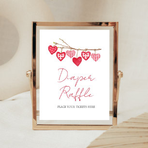 Valentine Little Sweetheart Diaper Raffle Poster